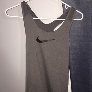 Gray Dri-fit nike work out shirt